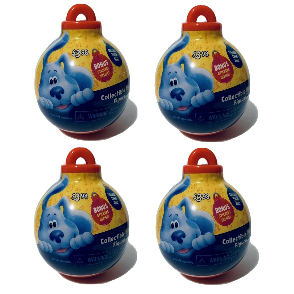 4 Blues Clues and You Ornament Collectible Mini Figure Capsule Nickelodeon Lot